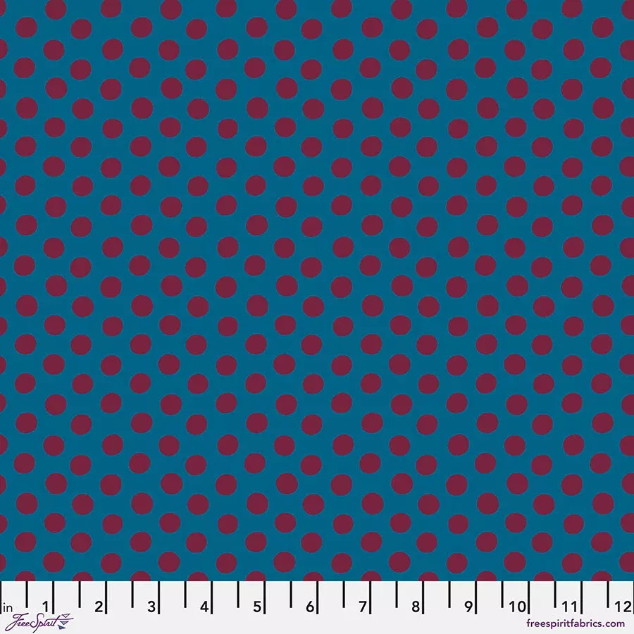 Spot Peacock Blue Kaffe Fassett Collective Sold by the Half Yard