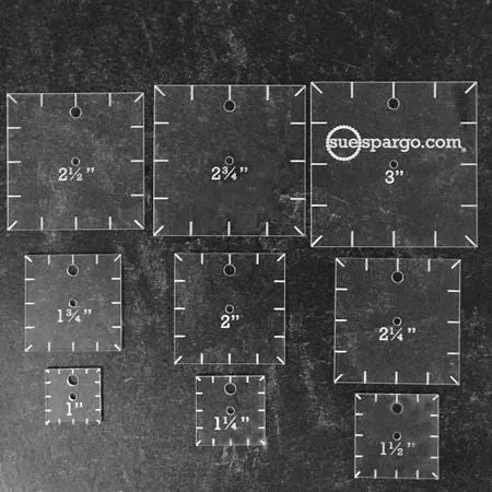 Square Easy Template Set Sue Spargo