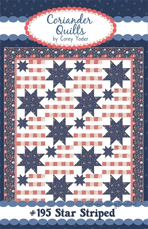 STAR STRIPED Pattern by Coriander Quilts