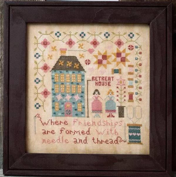 Stitcher's Retreat House Cross Stitch by Pansy Patch Quilts and Stitchery - Paper Pattern