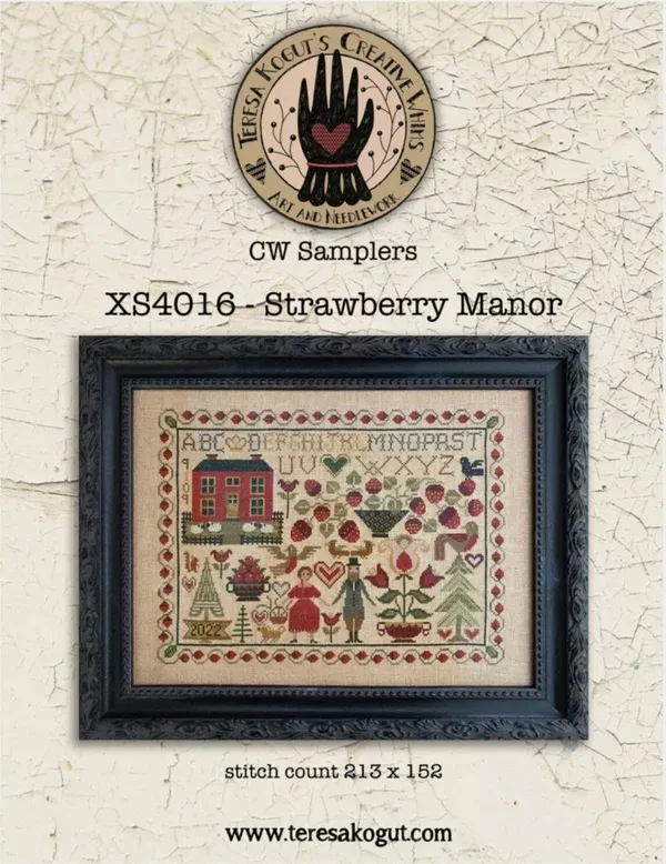 Strawberry Manor XS4016 Cross Stitch By Teresa Kogut - Paper Pattern