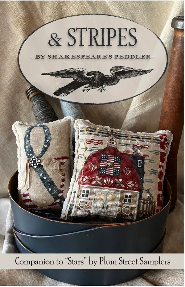 & Stripes Cross Stitch by Shakespeare's Peddler - Paper Pattern