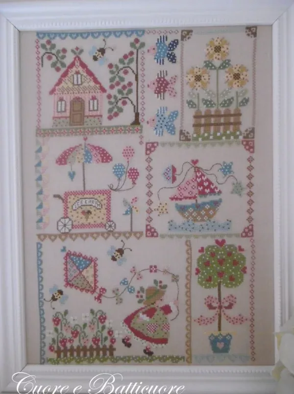 Summer in Quilt Cross Stitch by Cuore E Batticuore - Paper Pattern