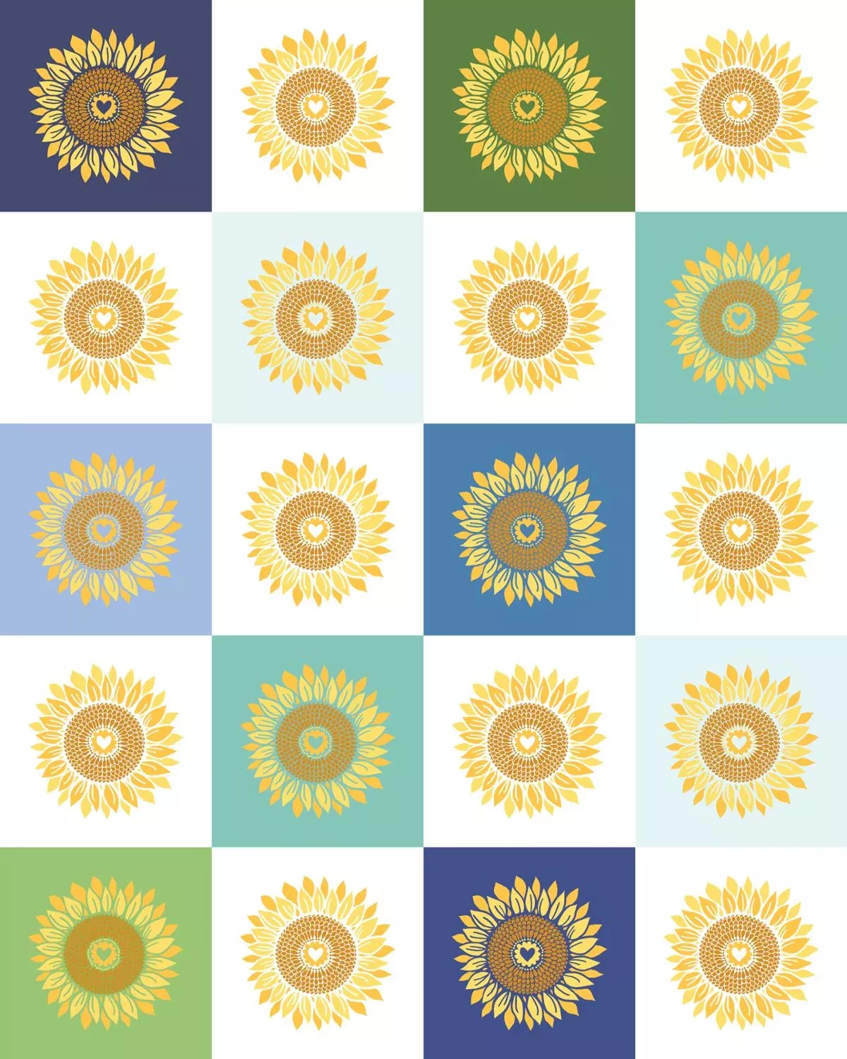 Sunflowers In My Heart Multi 27326 11 Panel