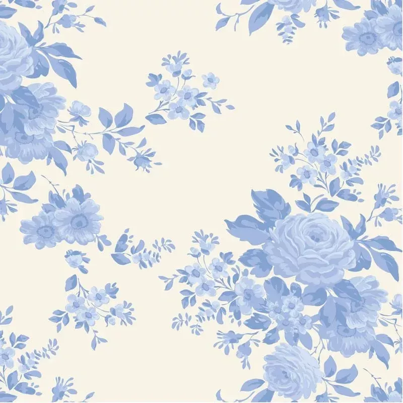 TIL100664 Something Blue - Carol Pale Blue Tilda Fabric Sold by the Ha
