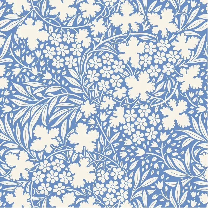 TIL100668 Something Blue - Bushbloom Blue Tilda Fabric Sold by the Hal