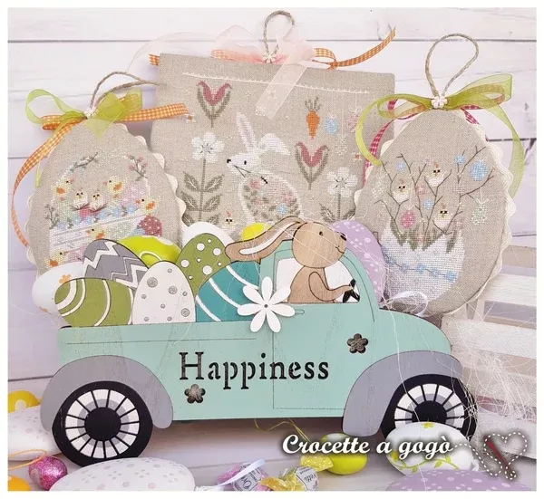 Tris di Pasqua Cross Stitch by Crocette A Gogo - Paper Pattern