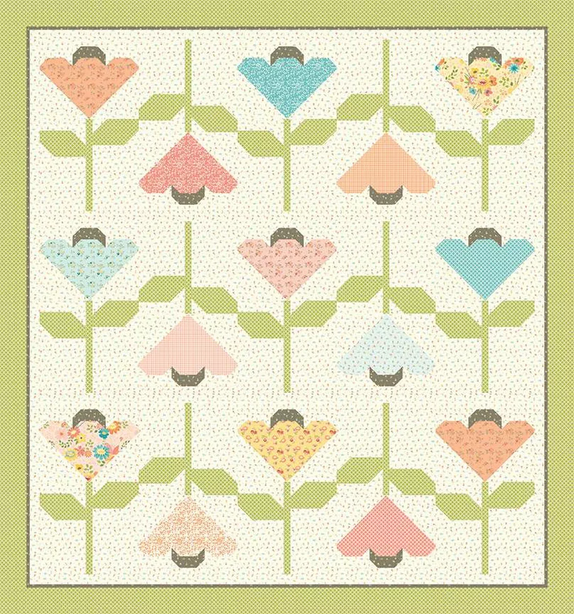 TULIP TOSS Quilt Pattern by SANDY GERVAIS