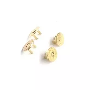 Two 1/2" Thin Extra Strong Magnetic Snaps Gold