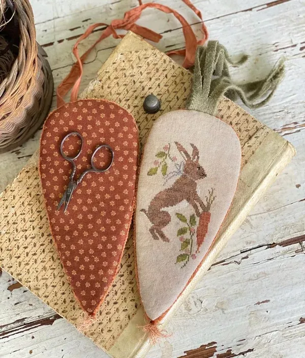 Velvet Carrot Needle Book Cross Stitch by Stacy Nash Designs - Paper Pattern