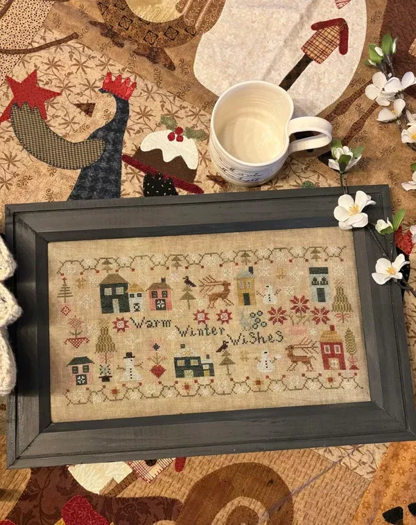 Warm Winter Wishes Cross Stitch - By Pansy Patch Quilts and Stitchery PAPER Pattern