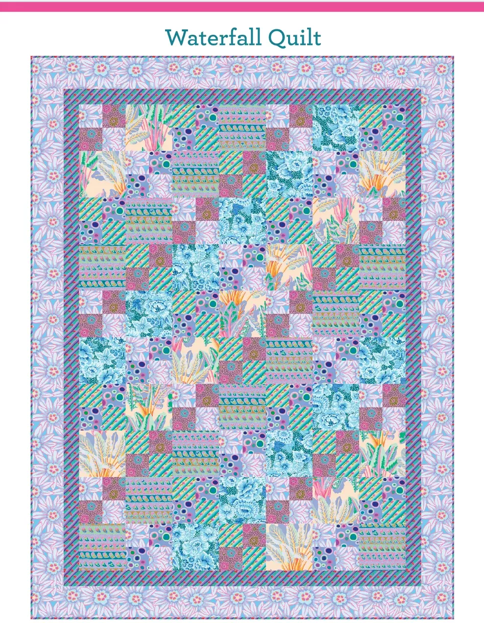Waterfall Quilt Kit - December 2025 - 55" x 73" Kaffe Fassett Collective From the Archives