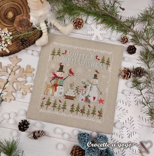 Winter Warm Wishes Cross Stitch by Crocette A Gogò - PAPER Pattern