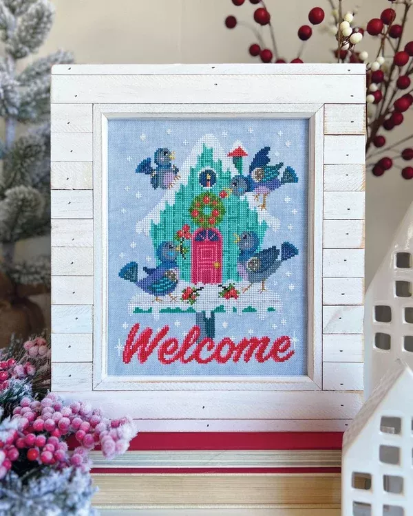 Winter Welcome Cross Stitch by Satsuma Street - Paper Pattern