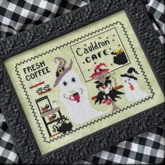 Witch's Cauldron Cafe Cross Stitch by Finally A Farmgirl - Paper Pattern
