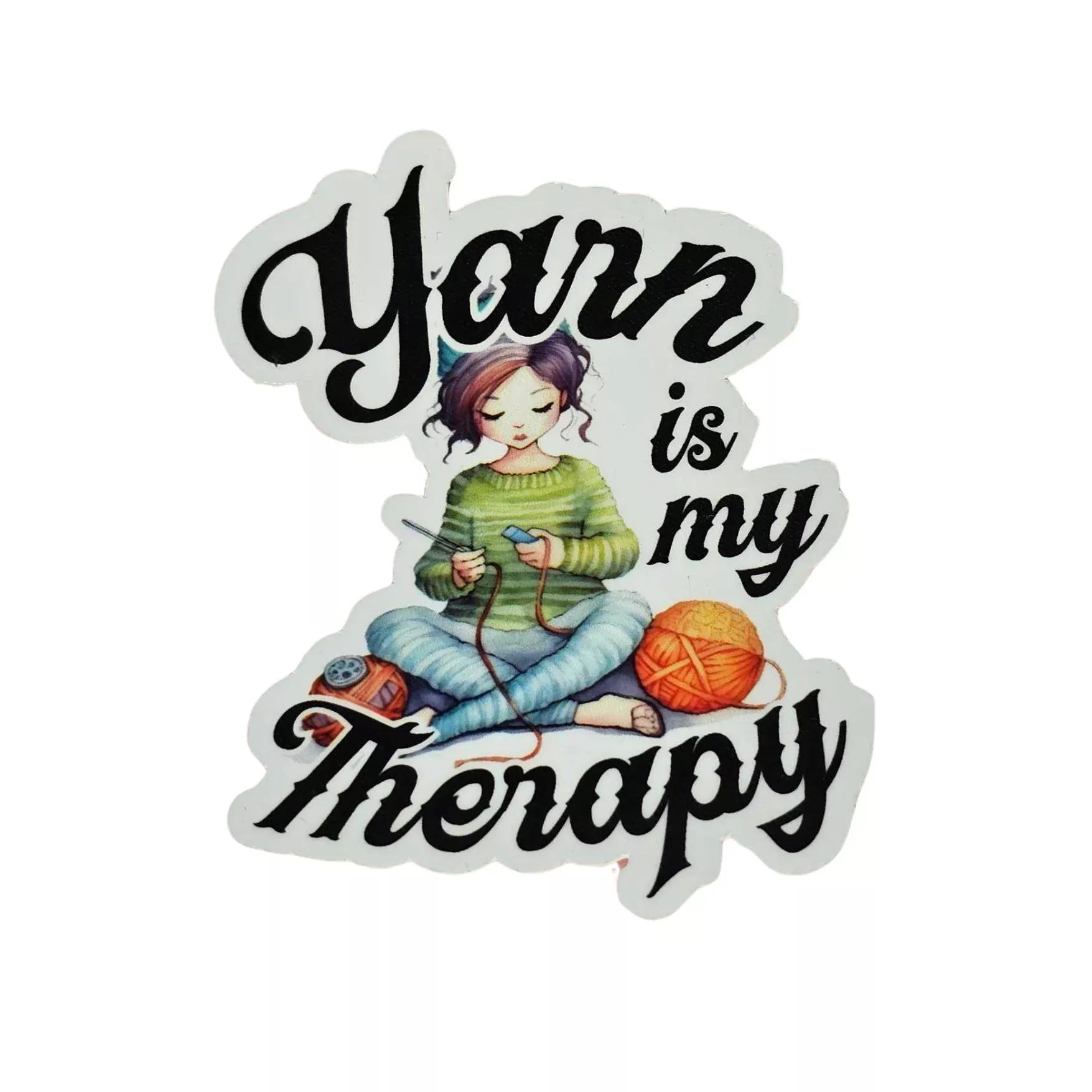 Yarn Is My Therapy Sticker