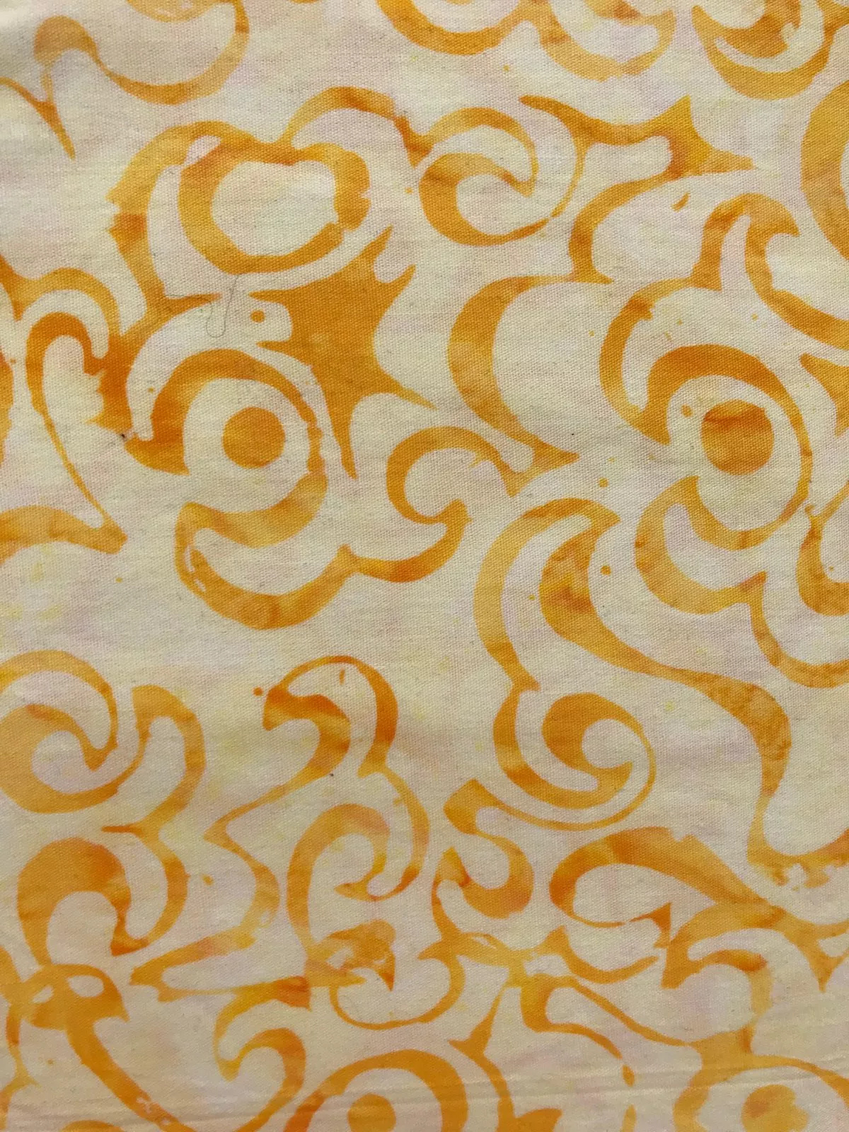 Yellow Batik with Swirl