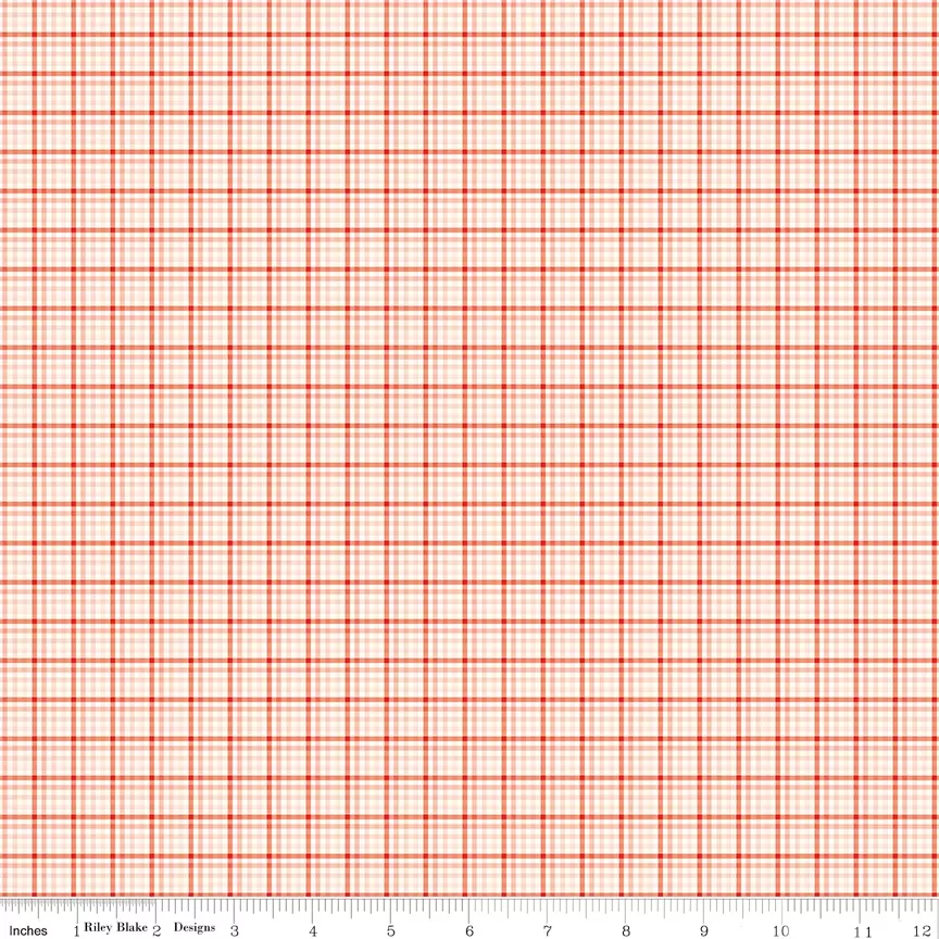 You & Me Cream Plaid Yardage by Sandy Gervais for Riley Blake Designs