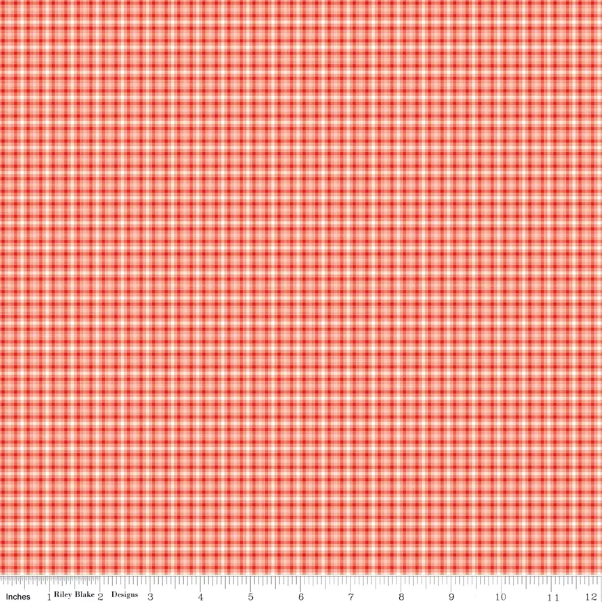 You & Me Red Plaid Yardage by Sandy Gervais for Riley Blake Designs