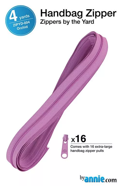 Zipper 4yds with Pulls ZIPYD-004-ORCHID