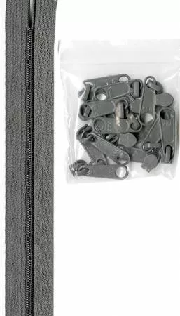Zipper by the Yard (4 yards)/Pewter (ByAnnie)