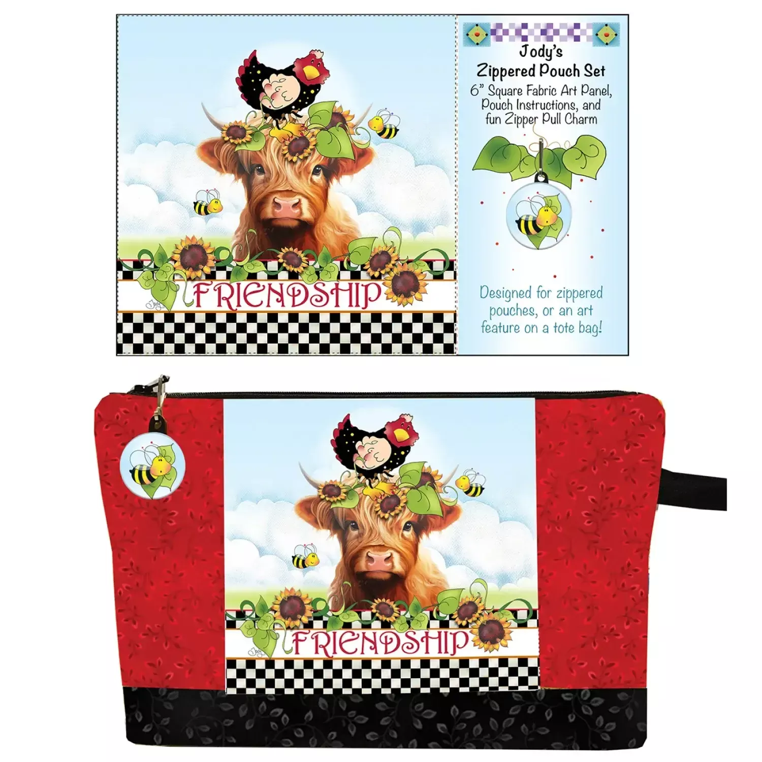 Zipper Pouch Set Friendship By: Jody HoughtonSETAP6165