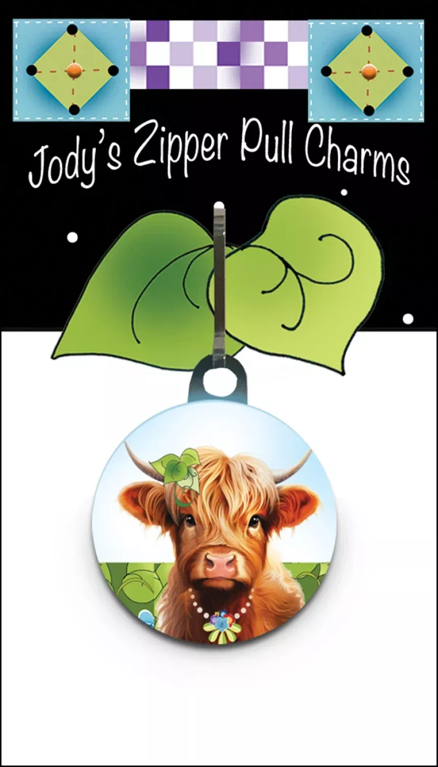 Zipper Pull Charms By Jody Houghton Designs JHDZP-90 Highland Cow
