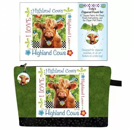 Zippered Pouch SetBy Jody Houghton Designs SETAP6159 Highland Cows