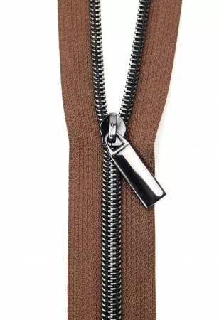 Zippers By The Yard (3 yards #5)/Brown Gunmetal (Sallie Tomato)