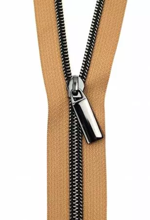 Zippers By The Yard (3 yards #5)/Natural Gunmetal (Sallie Tomato)
