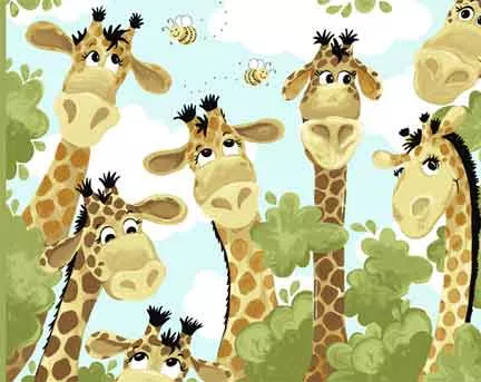 Zoe The Giraffe - Susybee Textiles - 062 -430 Orange